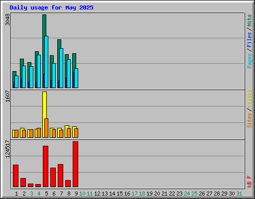 Daily usage for May 2025