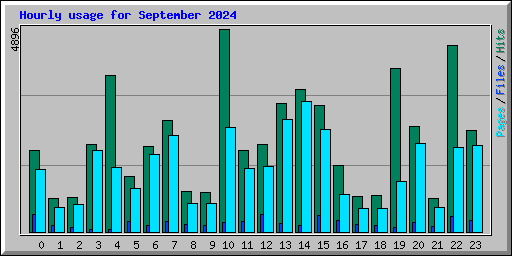 Hourly usage for September 2024