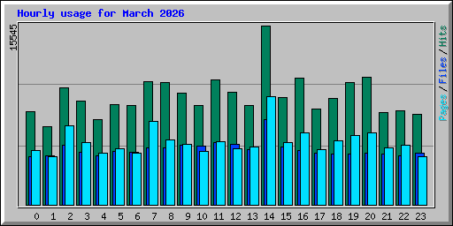 Hourly usage for March 2026
