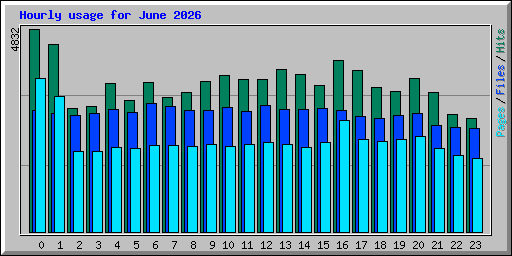 Hourly usage for June 2026