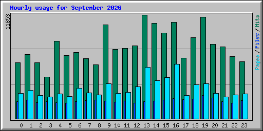 Hourly usage for September 2026